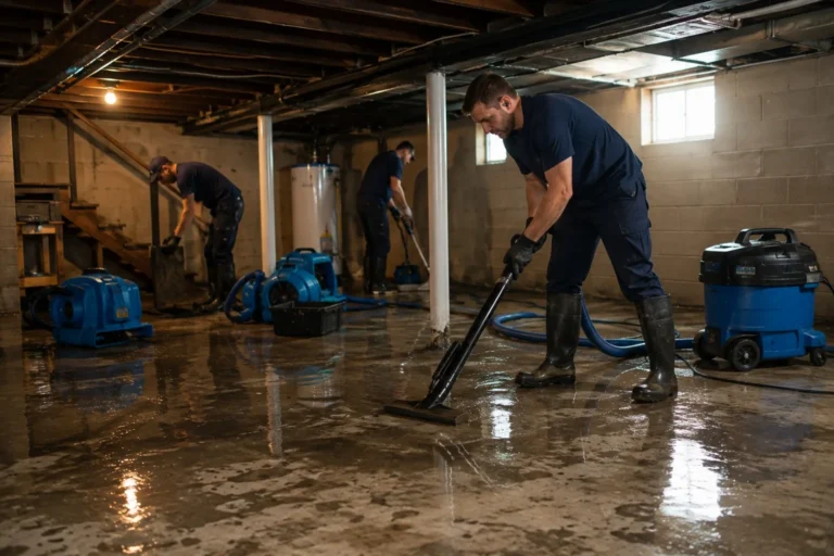 flooding cleanup from basement