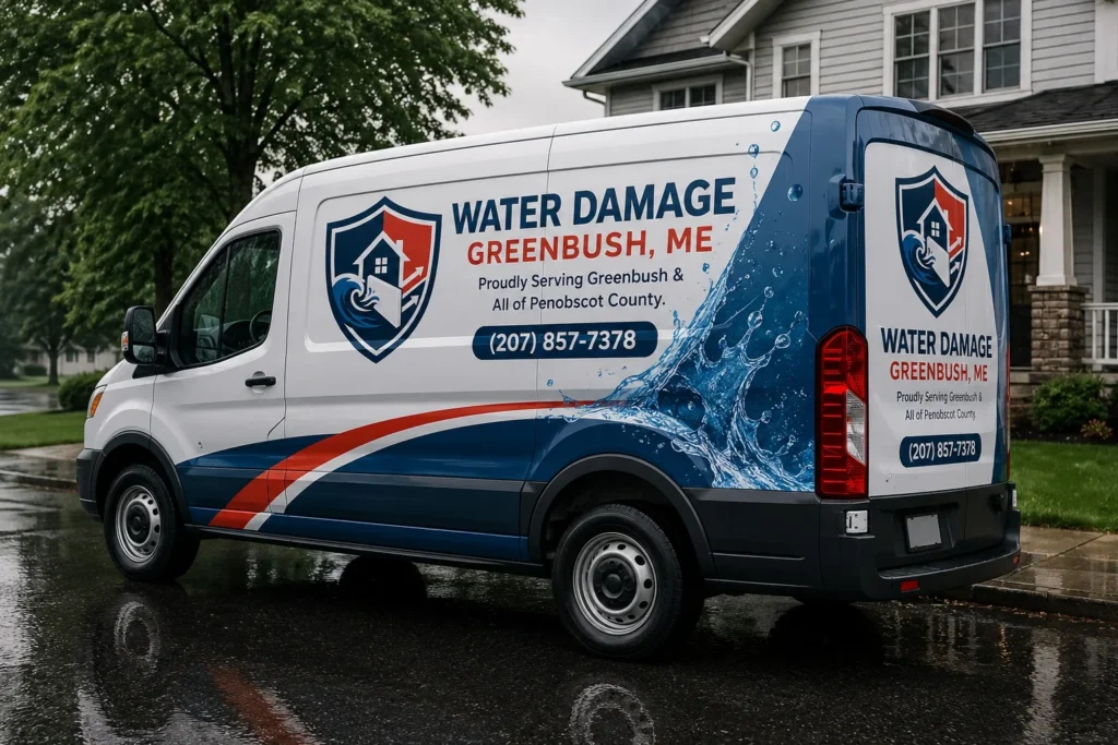 water damage greenbush me crew van