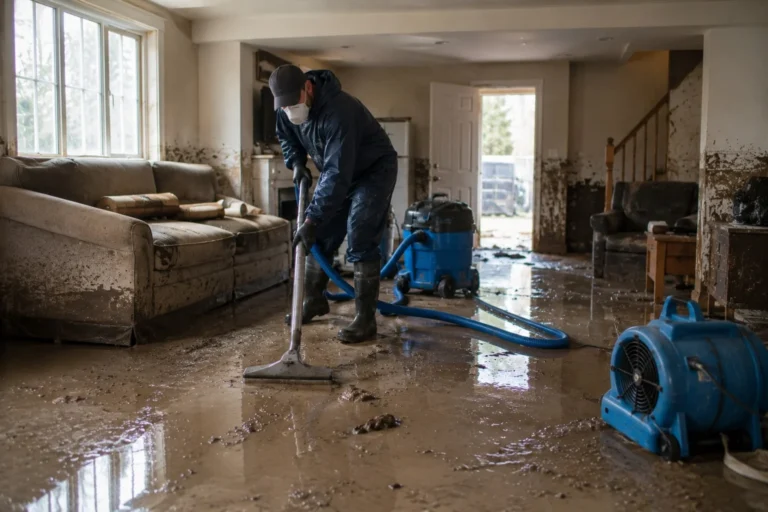 cleaning flood damage